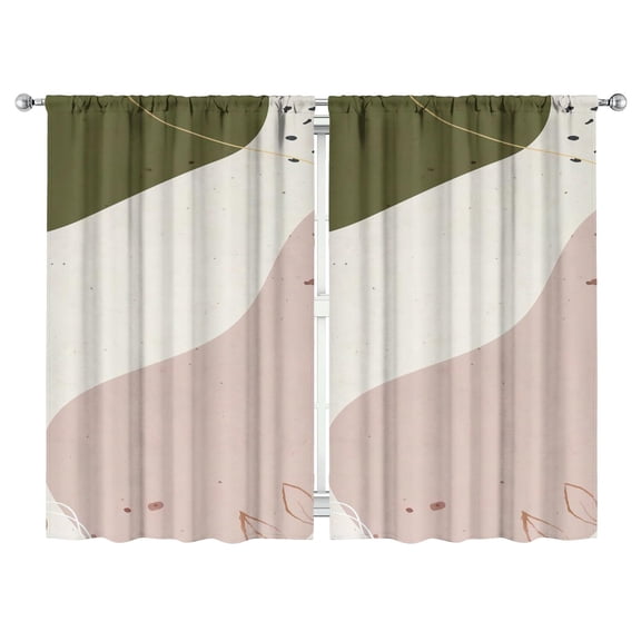 Modern Abstract Geometric Boho Curtains-blackout Curtains Bedroom Decor Living Room Darkening Grommet Window Drapes 2 Panels Set 52"x 84"