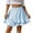Blue, variant on Women's Skirts Ruffle Skirt Summer High Waist Irregular Solid Short Skirt Womens Clothes Black L
