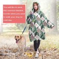 thumbnail image 4 of Green Pink Geometric Pattern Wearable Oversized Blanket,Wearable Blanket Hoodie for Adults,Cozy Hooded Blankets with Super Pockets,Super Warm Fuzzy Pullover for Women & Men, 4 of 6