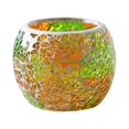 thumbnail image 1 of Cateissary Portavelas de cristal decorativo colorido reemplazo hecho a mano elegante restaurante Bar candelabro soporte Decoración naranja verde, 1 of 6
