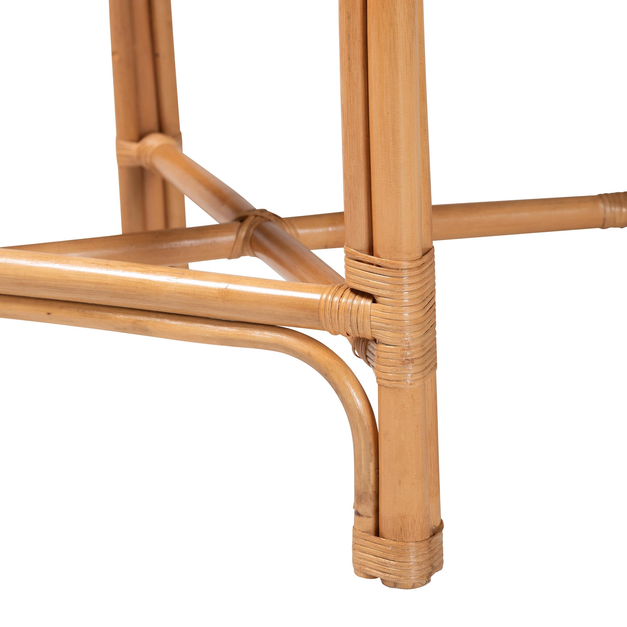 bali & pari Oxford Boho Counter Stool, Counter Height, Seat Height of 24", Light Honey
