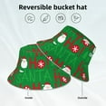 thumbnail image 5 of Easygdp Cute Santa And Ho Ho Ho Double-Sided Reflective Fisherman Hat,Sun Visor,Casual Hat,Fluorescent Hat,Suitable For Outdoor And Night Walking,Unisex, 5 of 9