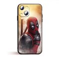thumbnail image 3 of Funda de Deadpool divertida de Marvel para Apple iPhone, 15, 14, 13, 12, 11, Mini, XS, XR, X, 6S, 6 Pro, Max Plus, cubierta negra, 3 of 5