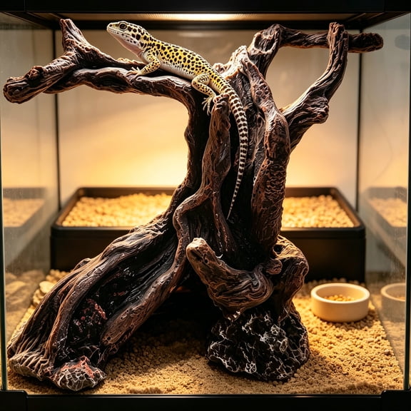BPPEG Hermit Crab Climbing Toys Aquarium Decorations Artificial Tree Trunk Ornaments Betta Fish Hideout Caves Reptile Habitat Decor Accessories for Geckos Lizards