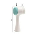 thumbnail image 5 of 2 in 1 Face Brush Double Sided Facial Cleansing Brush Silicone Cleansing Side and Soft Bristles Washing Face Cleansing and Exfoliating Scrubber to Massage and Scrub Your Skin (White and Blue), 5 of 7