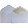 JAM Paper Wedding Envelope Sets, White with Pearl Lined Envelopes, Pack of 50 Inner & 50 Outer Envelopes