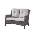 thumbnail image 3 of PARKWELL 7Pcs Outdoor Wicker Rattan Conversation Patio Furniture Set, including Two-seater Sofa, Rocking Chairs, Coffee Table, Ottomans and Side Table with Cushion, Gary, 3 of 10