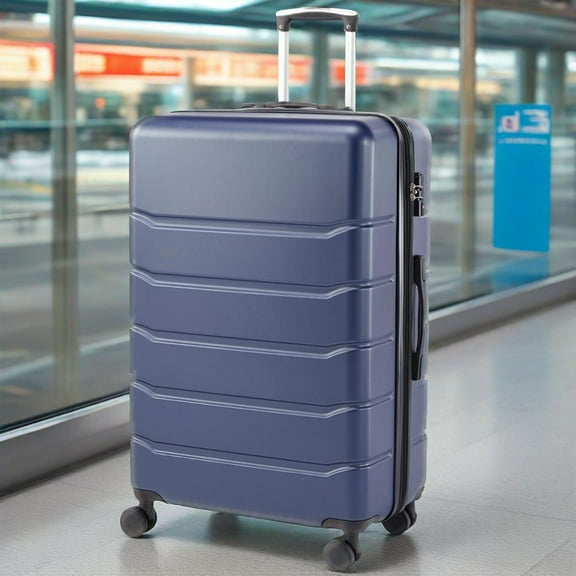 EDX 28 Inch Hardside Luggage, Expandable Rolling Luggage with TSA Lock and Spinner Wheels, Blue