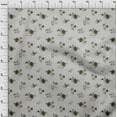 thumbnail image 3 of oneOone Cotton Jersey Dark Olive Green Fabric Stripe|Leaves & Floral Artistic Diy Clothing Quilting Fabric Print Fabric By Yard 58 Inch Wide, 3 of 4