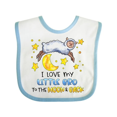 

Inktastic I Love my Little Bro to the Moon and Back Cute Sheep Gift Baby Boy or Baby Girl Bib
