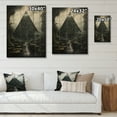 thumbnail image 4 of Designart "The Silent Majesty of the Pyramid" Cityscapes Print on Natural Pine Wood, 4 of 5