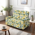 thumbnail image 4 of Xixirimido Recliner Slipcover 6-Pieces Lazyboy Cover for 2 Seat Recliner Chair Covers with Pockets Furniture Protector for Living Room Sofa Slipcover, Lemon and Florals Green, 4 of 8