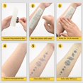 thumbnail image 2 of shiyou-Tattoo Tech, 2 Sheets Medium Semi Permanent Tattoo, Adult Art Design Temporary Tattoos, Lasts 1-2 Weeks, Waterproof, Realistic Look, No Adhesive, No Reflection (Blaze), 2 of 4