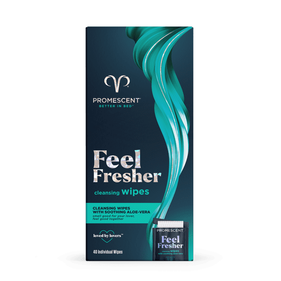 Promescent Flushable Wipes for Adults, Individually Wrapped with Aloe Vera, PH Balanced (40 Count)