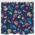 thumbnail image 1 of Cortina de ducha ABPHQTO poliéster con Diseño de peces y cangrejos 160x180 cm, 1 of 1