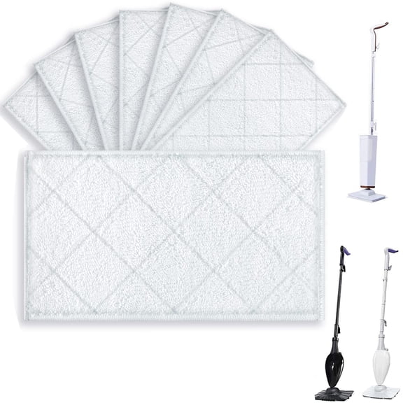 Hometimes 8PCS Light n Easy Steam Mop Pads for 7618ANW 7618ANB S3101, Steamer Mop Replacement Pads for Oapier S5 Anti-curl Reusable Microfiber Cleaning Cloths