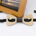 thumbnail image 4 of Pajarita de madera con patrón artesanal, lazo creativo con forma de bigote ahuecado, decoración de fiesta, cuello de vestir para hombre para fiesta de boda, 4 of 7