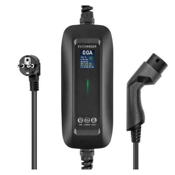 EV Charger Type 2 62196-2 Switchable 6/8/10/13/16A 1 Phase Portable EV Charging Box Cable for EVSE Electric Vehicle