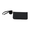 thumbnail image 4 of Unique Bargains 1 Pc Coin Purse Wallet Portable Rhombus Wristband Plush Pom Zip Coin Purse Pouch Black, 4 of 5