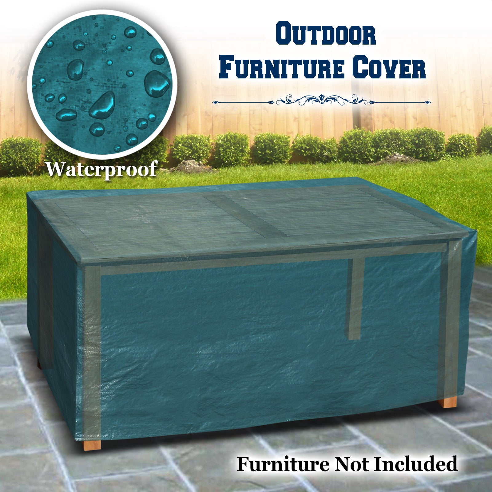 SUNNYOUTDOOR 85''x39''x42'' Outdoor Funiture Cover Patio Garden Chaise Lounge Chair Protector Furniture Cover-Green