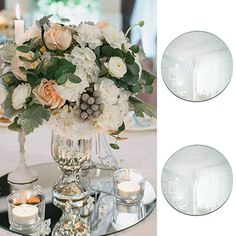 Wedding Decoration Table Centerpieces Acrylic Mirror Candle Plates