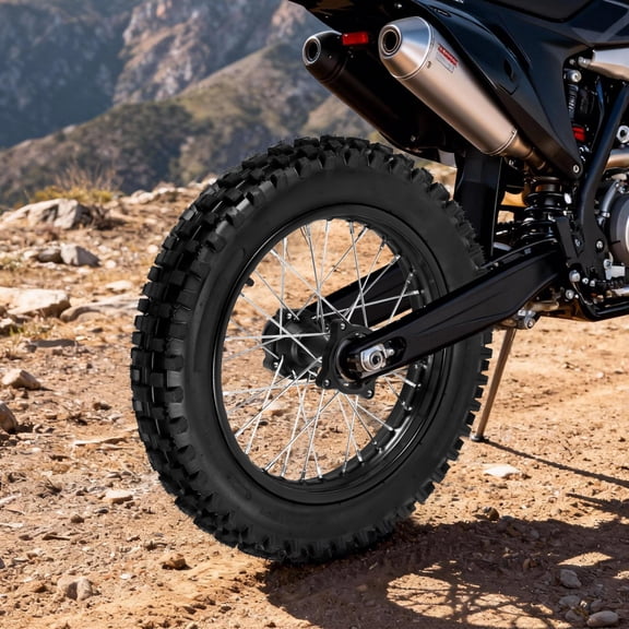 14 Inch Dirt Bike Rear Tire 90/100-14, Heavy Duty 6PR Off-Road Motorcycle Tire, Tube Type 480lbs Max Load for Pit Bike Trail Racing, Compatible with 125 140 150 160cc CRF70 TTR110 KLX110