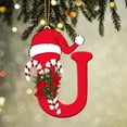 thumbnail image 2 of chaungfeng 26 Letter Ornaments Christmas Tree Decoration, 3.1in Personalized Christmas Letter Tree Hanging Pendant, Xmas Alphabet for DIY Craft Ornaments, for Family Holiday Party (U), 2 of 6