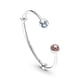 thumbnail image 4 of Pulsera con abalorio de Color plateado para mujer, brazalete deslizante con cierre de barril, cadena de serpiente, flor de Margarita, Color rosa dorado, novedad de 925, 4 of 4