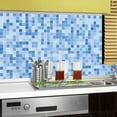 thumbnail image 3 of Etiqueta engomada azul del azulejo de la tela escocesa del PVC, etiqueta engomada de la pared, para la pared para los muebles LYUMO No se aplica, 3 of 6