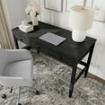 thumbnail image 6 of Martha Stewart Home Office 3 Drawer Desk with Tapered Legs in Black with Oil Rubbed Bronze Hardware, 6 of 12