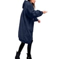 thumbnail image 3 of Women's Plus Size Casual Color Block Sweatshirt Zipper Hoodie Loose Blouse Warm Coat, 3 of 7