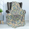 thumbnail image 4 of Moroccan Soft Flannel Fleece Throw Blanket, Traditional Moorish Motif Classic Effects Marrakesh Design Print, Cozy Plush for Indoor and Outdoor Use, 50" x 60", Multicolor, by Ambesonne, 4 of 5