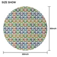 thumbnail image 6 of Colorful Skull Pattern Round Tablecloth 60"x60",Wrinkle Wipeable Table Cloth for Kitchen Dining Room Picnic Patio Party, 6 of 6
