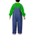 thumbnail image 5 of UACY Teen Adjustable Strap Denim Overalls Boys Girls Baggy Wide Leg Aesthetic Jeans Jumpsuit Preppy Bib Overall with Pocket (Blue, 13-14 Years), 5 of 5