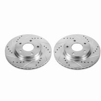 Power Stop Front Pair of Drilled and Slotted Brake Rotors JBR1591XPR