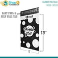 thumbnail image 2 of Shop4Mailers 10x13 Black and White Polka Dot Thank You Poly Bag Mailer Envelopes 2 Mil (100 Pack, Black), 2 of 6