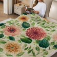 thumbnail image 2 of Creowell Flower Pattern Green Leaves Flannel Blanket, Multi-Purpose Cozy Gift 30*40in, 2 of 7