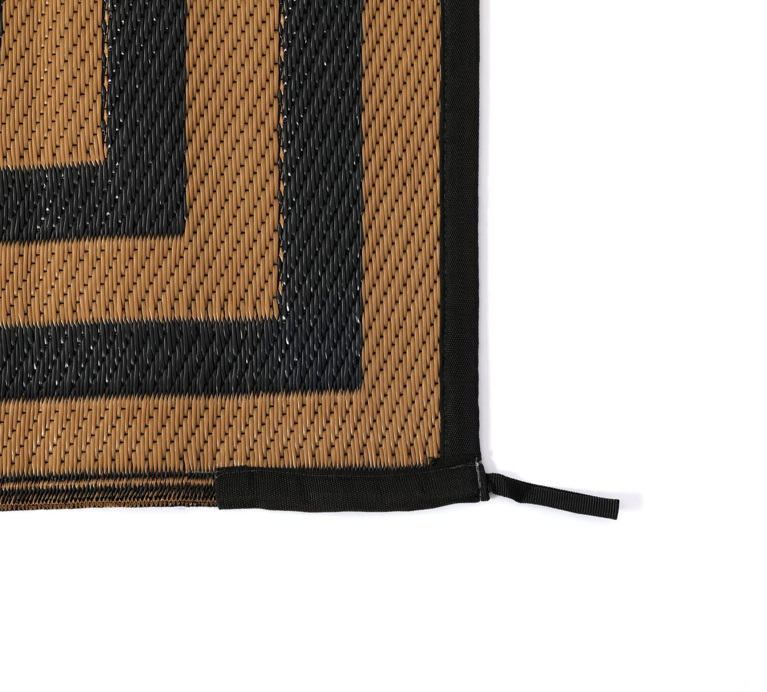 Auto Drive 9' x 12' Reversible Greek Key RV Outdoor Patio Mat, Brown/Black