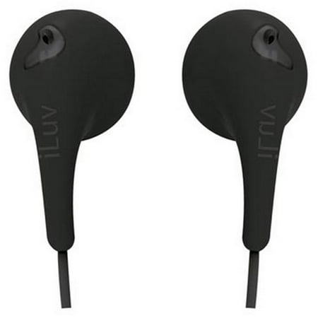 iLuv Bubble Gum II Stereo Earphones, Black