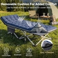 thumbnail image 4 of SROEDTYCamping Cot, Folding Camping Cot Bed for Adults Sleeping 1200D Double Layer Oxford Portable Folding Outdoor Cots for Camping W/Soft Pad Carry Bag for Home Office Nap Beach Travel, 500LBS,Grey, 4 of 9
