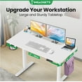 thumbnail image 3 of IMGadgets Standing Electric Adjustable Desk | 47'' x 24'' Large Workspace with 2 hooks | Ergonomic Sit-Stand Desk | Scratch-Resistant & Waterproof  | Height Adjustable Desk for Work and Home, 3 of 9
