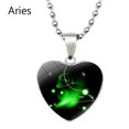 thumbnail image 2 of Zeus Collier Cœur d'Amour Mode Charmant Verre 12 Constellations Signe Pendentif pour Femmes, 2 of 7