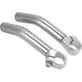 thumbnail image 3 of Aluminium Bicycle Horn Grips with Rod End Plugs for 22.2mm/0.9" Handlebars - silver, 3 of 5