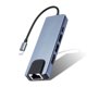 thumbnail image 2 of Tipo C HUB VGA VGA 5GBPS Adaptador de velocidad rápida 5-IN-1 Computadora USB 3.0 Splitter Convertidor de ratón Aluminio Alloy Desktop Suplementos Advancent EL005708-00B, 2 of 7