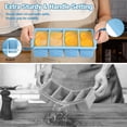 thumbnail image 4 of Light Blue Silicone Freezer Tray 2-Pack 1-Cup/125ml/250ml Portion Meal Prep & Food Storage, 4 of 7