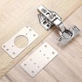 thumbnail image 4 of Kitchen Cupboard Door Hinge Repair Plate Fixing Stainless Steel Bracket Flat Fixing Brace for Protecting Door Fittings, 4 of 5