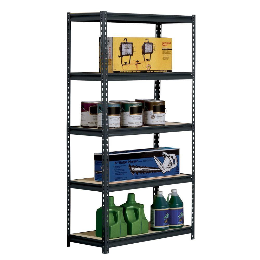 Gorilla Rack GRZ6-3618-5BIMP 5-Shelf 36-by-18-by-72-Inch Shelving Unit,  Black - Garage Storage And Organization Systems - .com