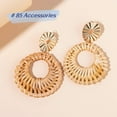 thumbnail image 4 of Bohemian Style Raffia Rattan Knit Ladies' Drop Earrings For Summer Vocation   ZN00037, 4 of 6