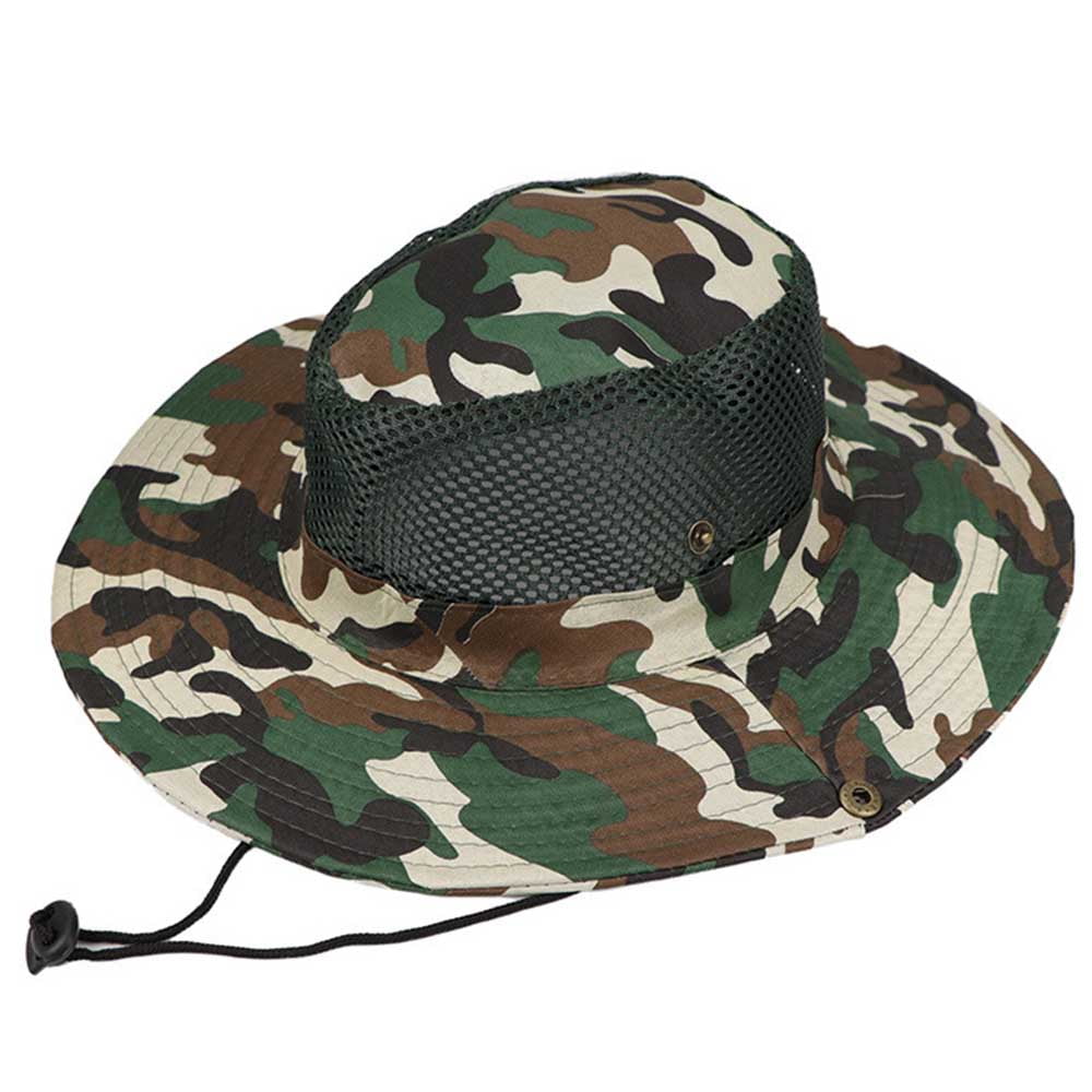 120pc Lot Camo Fishing Hats Army Military Camouflage Floppy Boonie Hat w/ Snap 