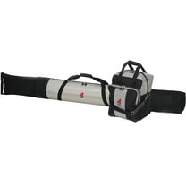 Athalon Athalon Deluxe Two Piece Ski and Boot Bag Combo Set, Silver/Black